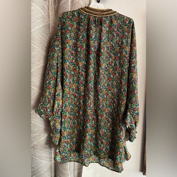 3.1 Phillip Lim silk floral embellished beaded kaftan dress Size US 0 - Picture 3 of 11